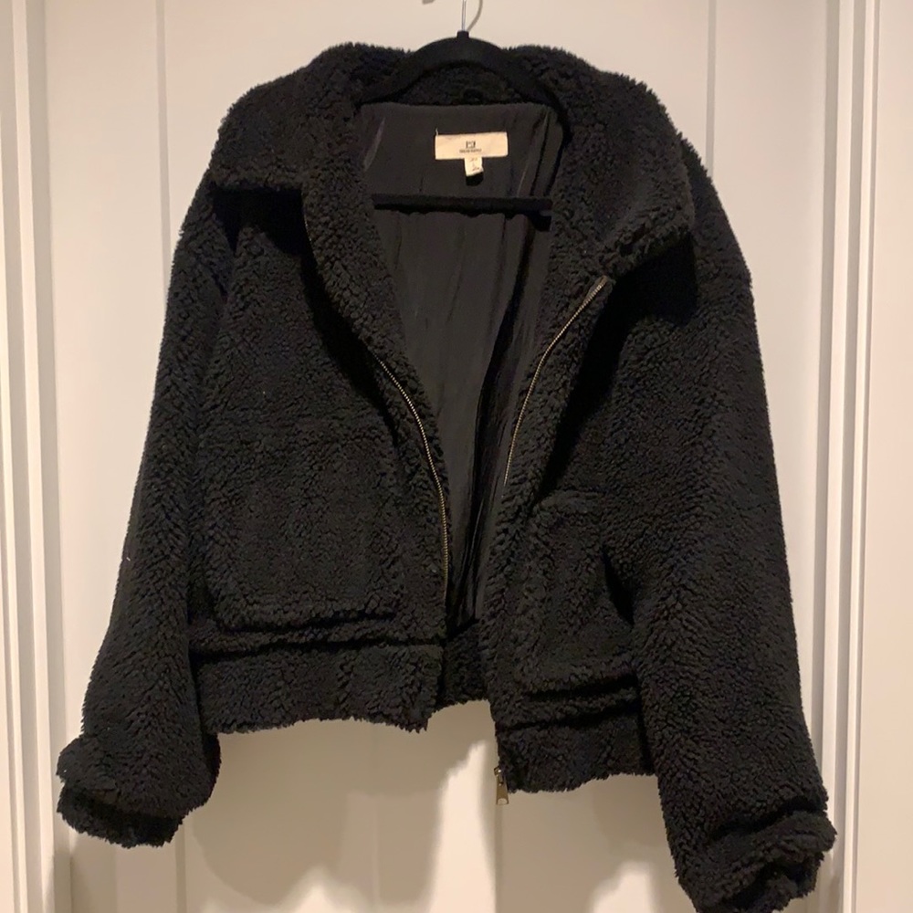 Black Sherpa Coat